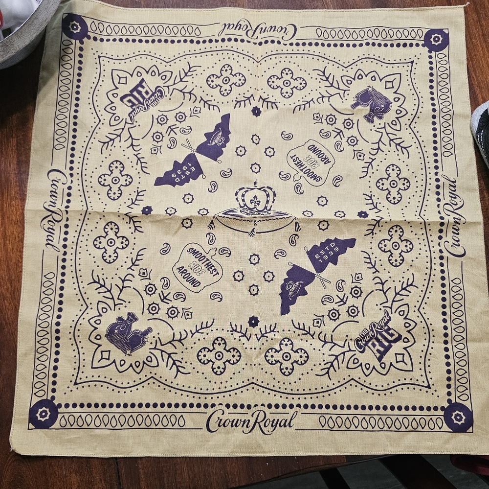 Crown Royal Bandana with Purple Design